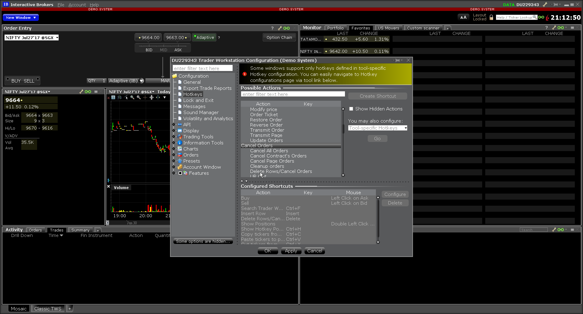 IB Trader Workstation Trading Terminal Screenshots