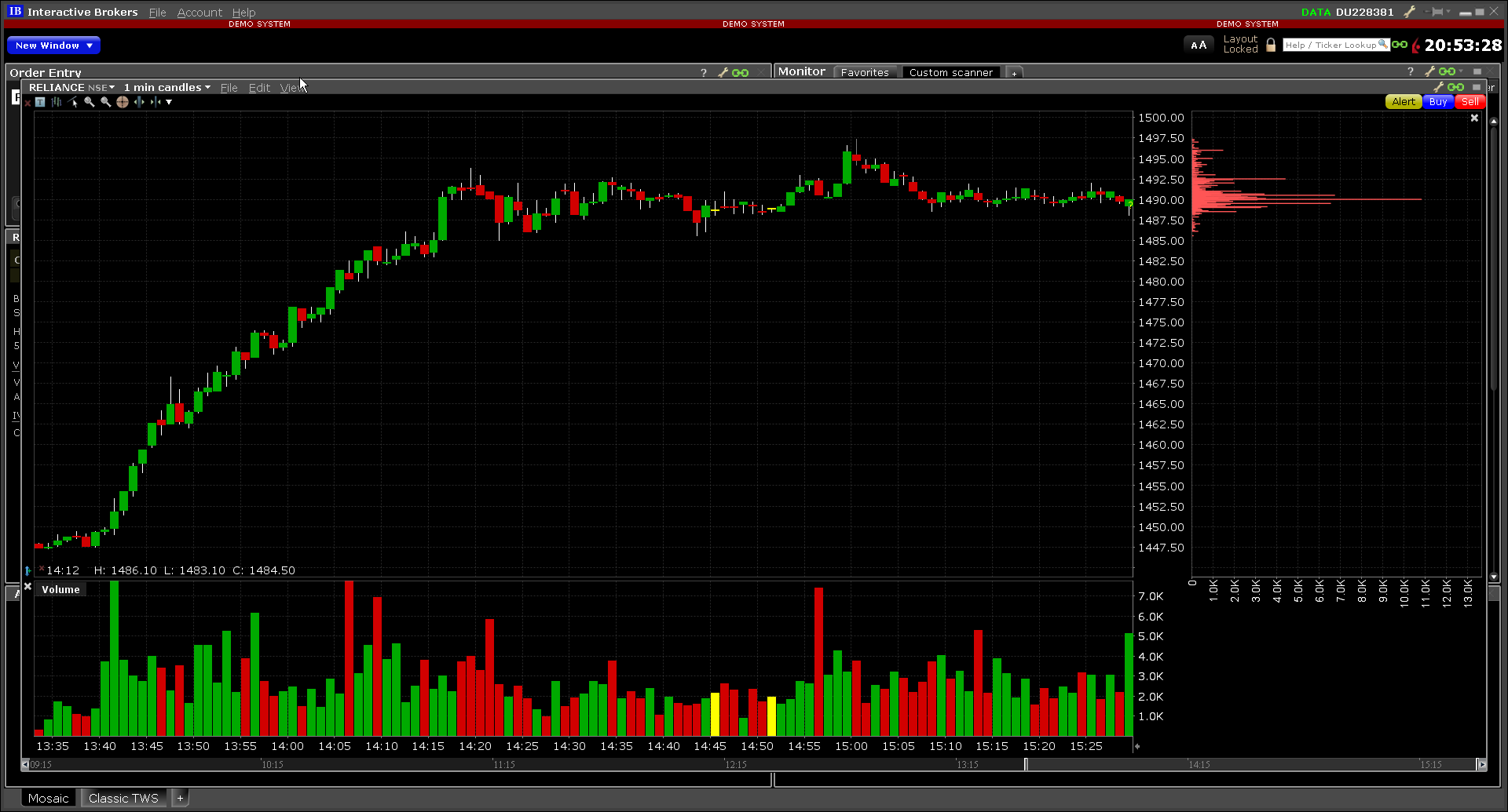 IB Trader Workstation Trading Terminal Screenshots